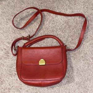 Madewell Mini Abroad Bag Red Leather